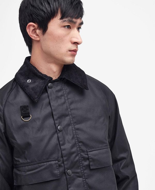 Barbour Sl Spey Wax Jacket Classic Black | BABO87282