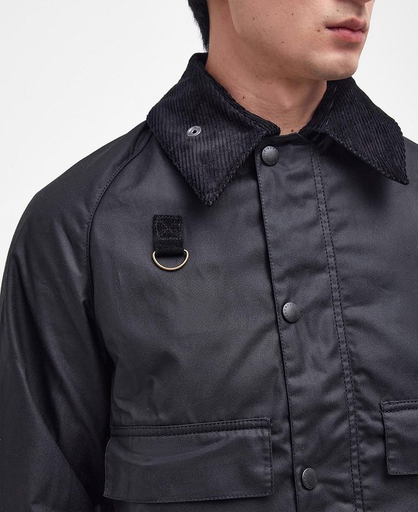 Barbour Sl Spey Wax Jacket Classic Black | BABO87282