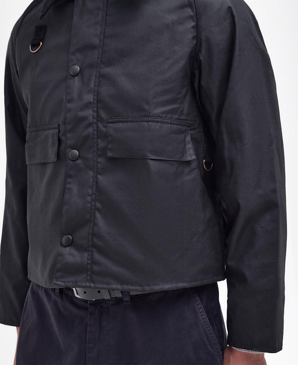 Barbour Sl Spey Wax Jacket Classic Black | BABO87282