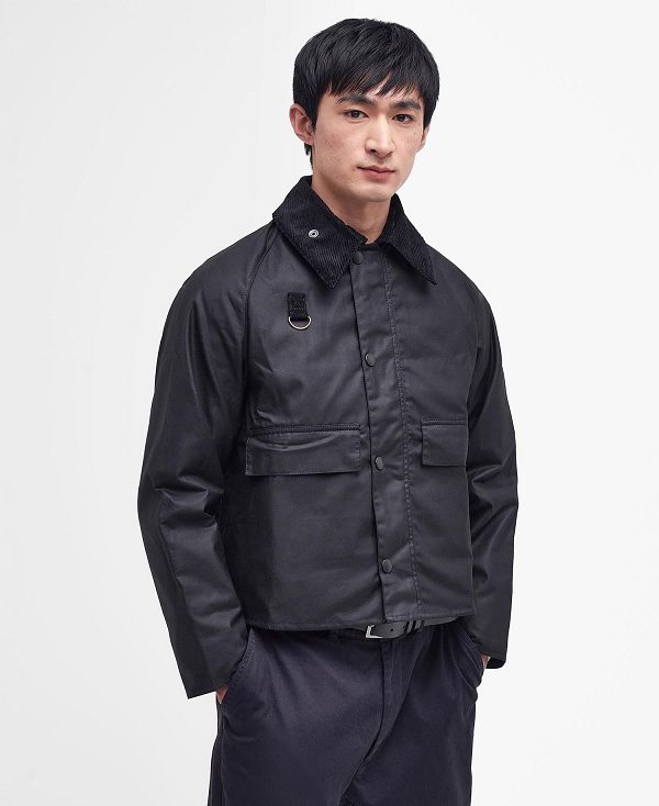 Barbour Sl Spey Wax Jacket Classic Black | BABO87282