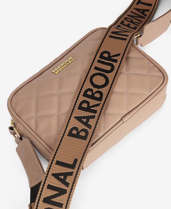 Barbour Sloane Quilted Crossbody Bag Camel | BABO89966