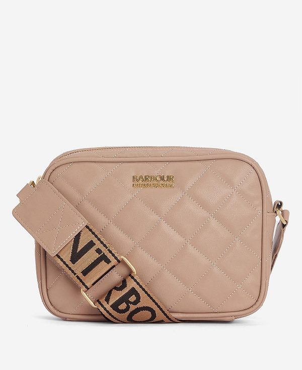 Barbour Sloane Quilted Crossbody Bag Camel | BABO89966