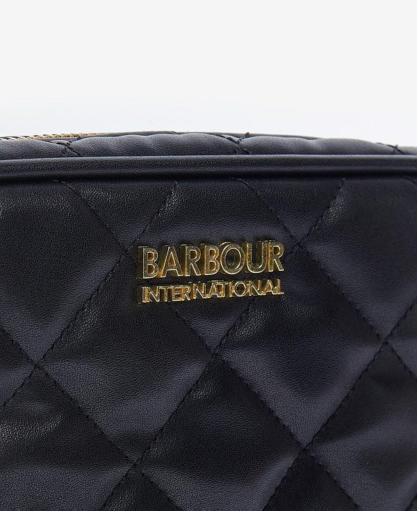 Barbour Sloane Quilted Crossbody Bag Classic Black | BABO89967