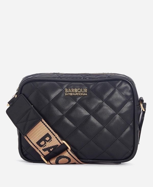 Barbour Sloane Quilted Crossbody Bag Classic Black | BABO89967