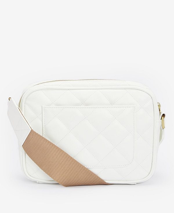 Barbour Sloane Quilted Crossbody Bag White | BABO89965