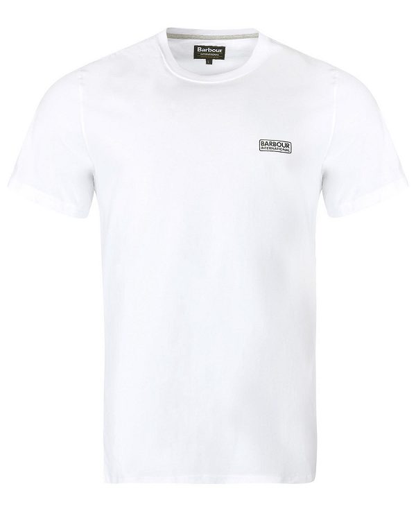 Barbour Small Logo T-shirt Classic White/Classic Black | BABO88287