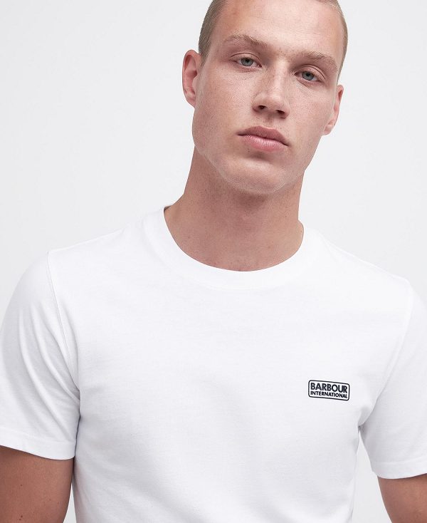 Barbour Small Logo T-shirt Classic White/Classic Black | BABO88287