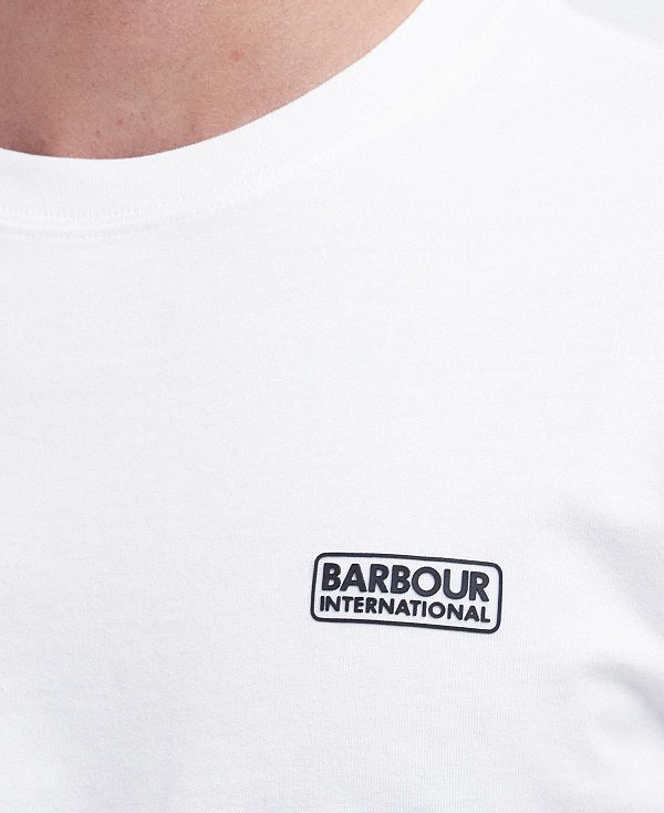 Barbour Small Logo T-shirt Classic White/Classic Black | BABO88287