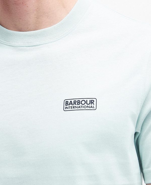 Barbour Small Logo T-shirt Flint Blue | BABO88300