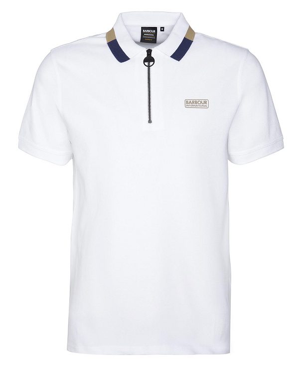 Barbour Smith Short-sleeved Polo Shirt Bright White | BABO88183