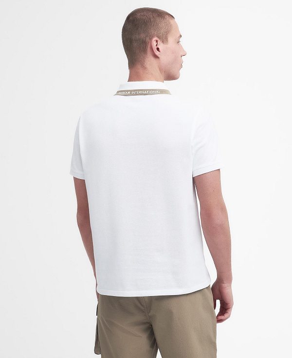 Barbour Smith Short-sleeved Polo Shirt Bright White | BABO88183