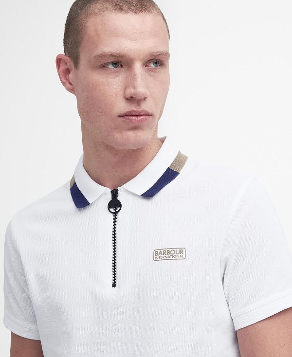 Barbour Smith Short-sleeved Polo Shirt Bright White | BABO88183