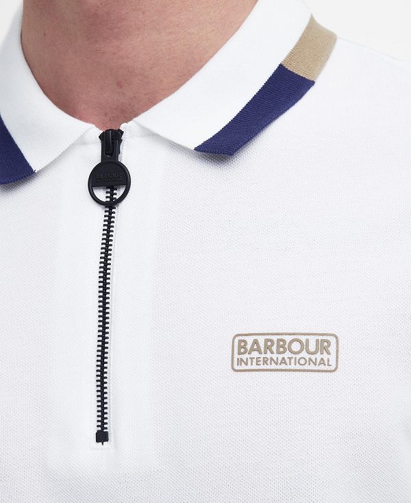 Barbour Smith Short-sleeved Polo Shirt Bright White | BABO88183