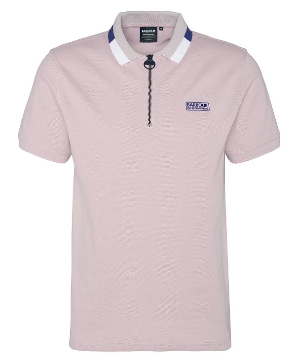 Barbour Smith Short-sleeved Polo Shirt Dusk Pink | BABO88186