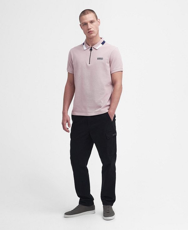 Barbour Smith Short-sleeved Polo Shirt Dusk Pink | BABO88186