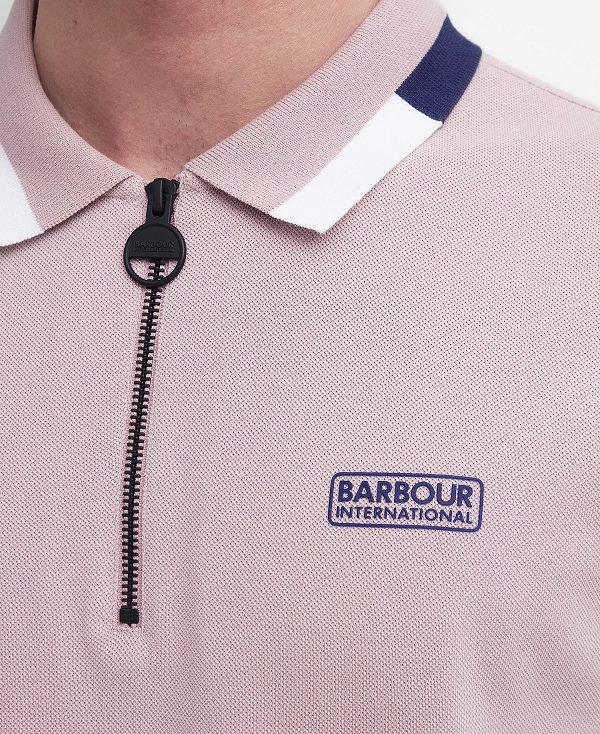 Barbour Smith Short-sleeved Polo Shirt Dusk Pink | BABO88186