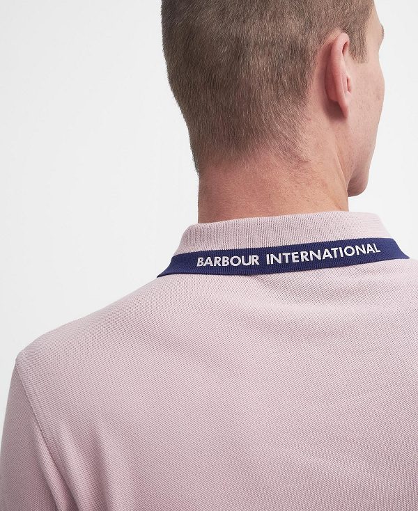 Barbour Smith Short-sleeved Polo Shirt Dusk Pink | BABO88186