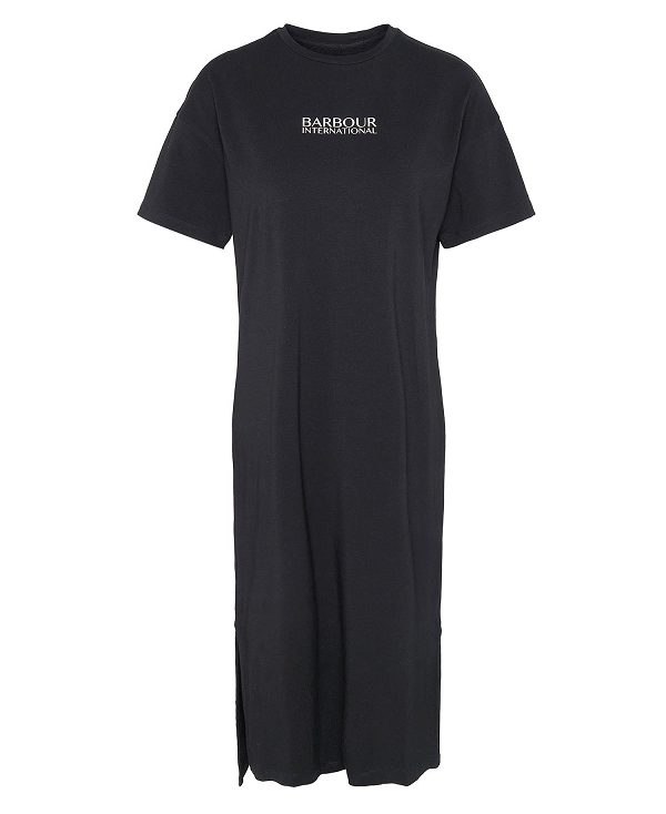 Barbour Sofia Midi Dress Black | BABO89617