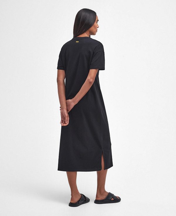 Barbour Sofia Midi Dress Black | BABO89617