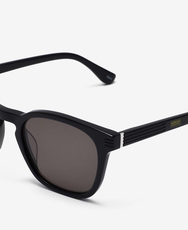 Barbour Soft Squared Sunglasses Classic Black | BABO89176