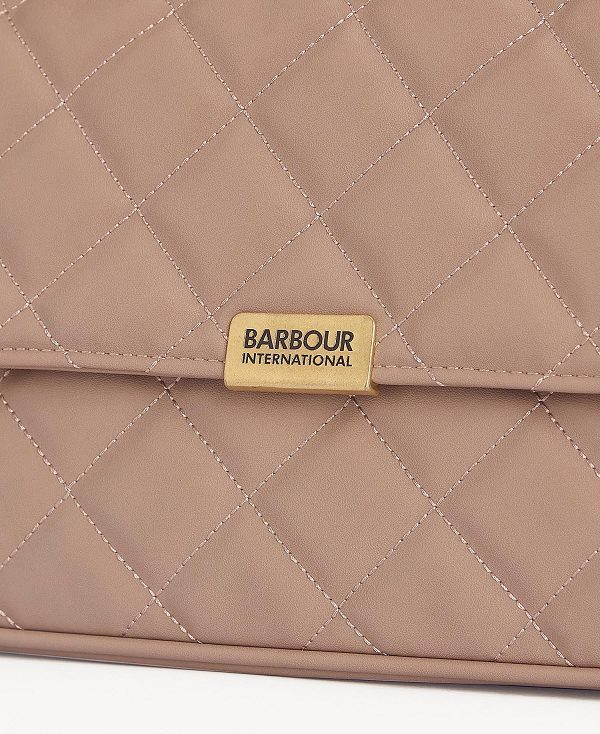 Barbour Soho Quilted Crossbody Bag Camel | BABO89960