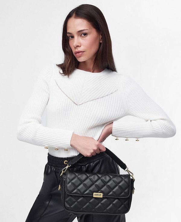 Barbour Soho Quilted Crossbody Bag Classic Black | BABO89961