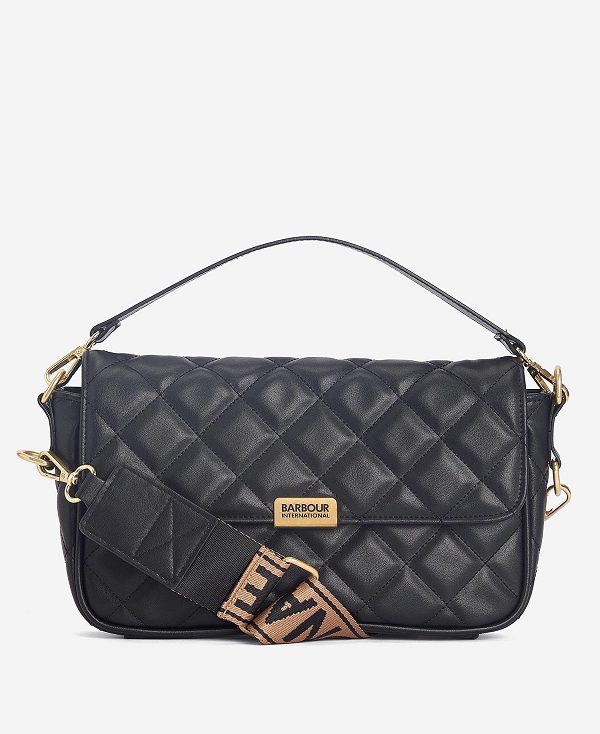 Barbour Soho Quilted Crossbody Bag Classic Black | BABO89961