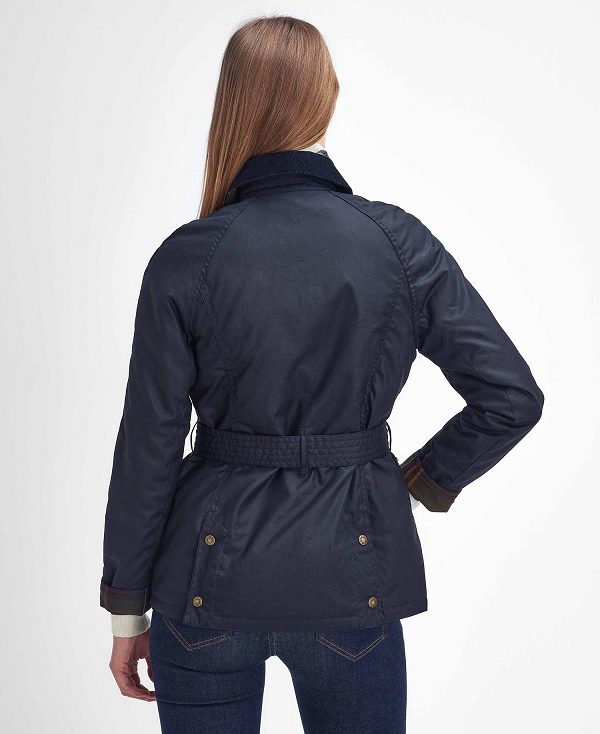 Barbour Solway Waxed Jacket Navy | BABO89207