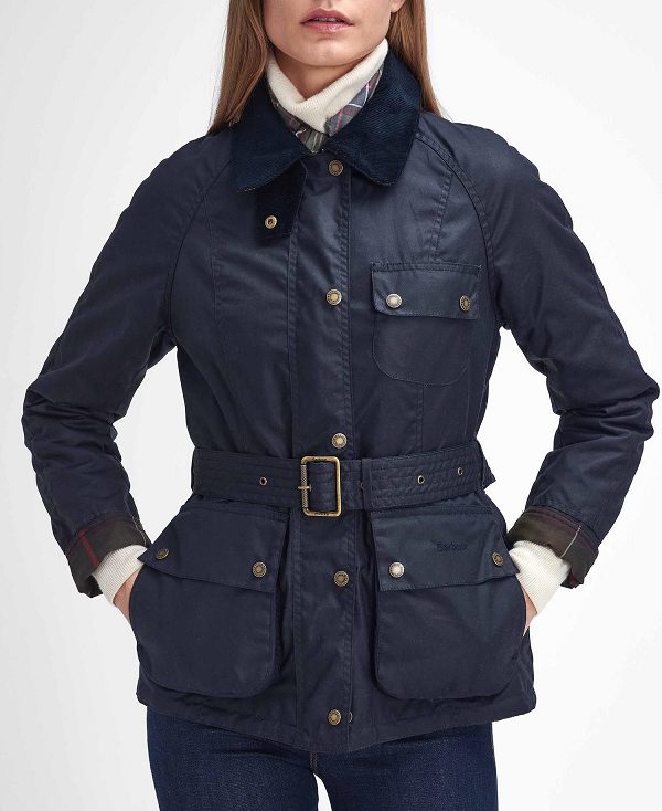 Barbour Solway Waxed Jacket Navy | BABO89207