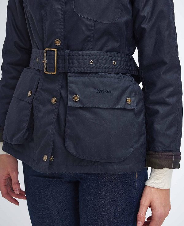 Barbour Solway Waxed Jacket Navy | BABO89207