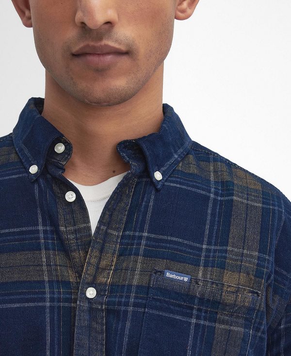 Barbour Southfield Tailored Long-sleeved Shirt Blue | BABO87805