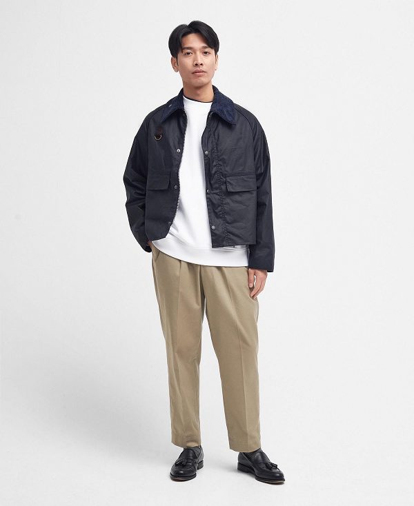 Barbour Spey Slim Wax Jacket Classic Navy | BABO87198