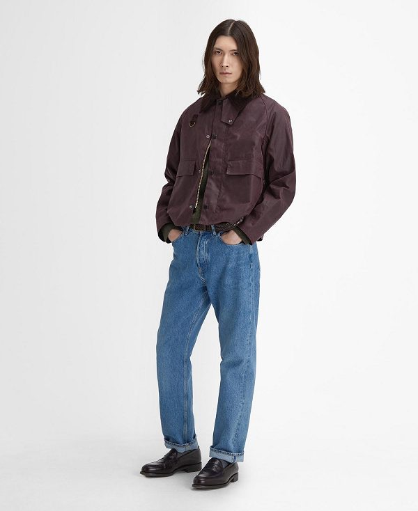 Barbour Spey Slim Waxed Jacket Bordeaux | BABO87280