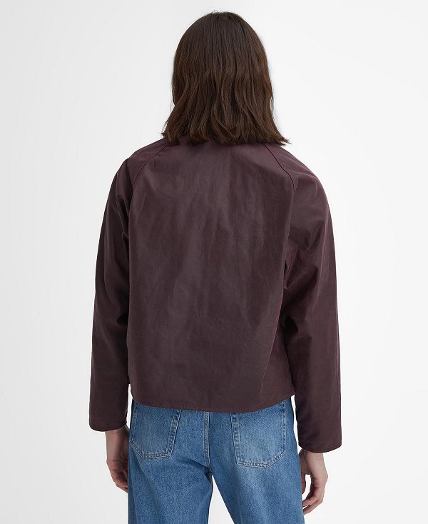 Barbour Spey Slim Waxed Jacket Bordeaux | BABO87280