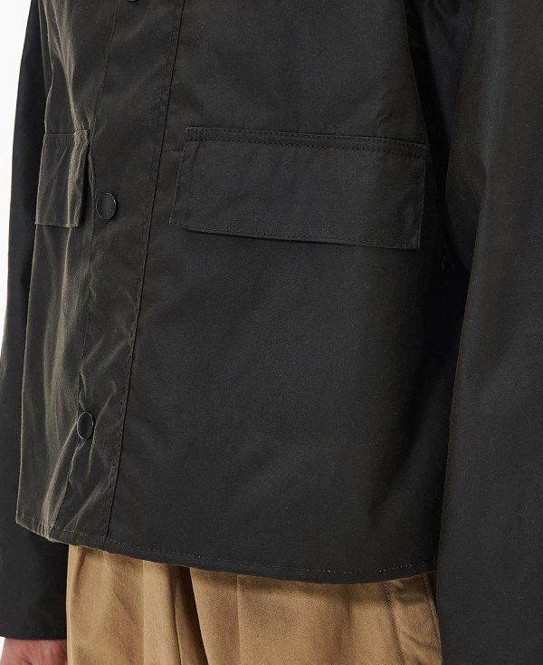 Barbour Spey Slim Waxed Jacket Olive | BABO87281