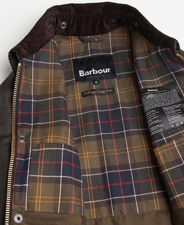 Barbour Spey Slim Waxed Jacket Olive | BABO87281