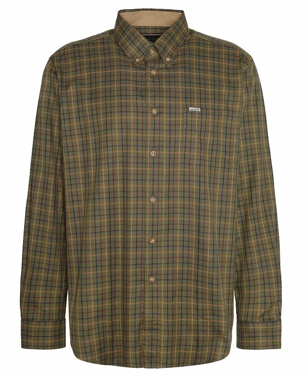 Barbour Sporting Regular Long-sleeved Shirt Green | BABO87916