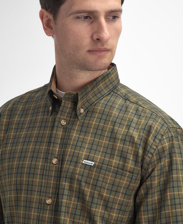 Barbour Sporting Regular Long-sleeved Shirt Green | BABO87916