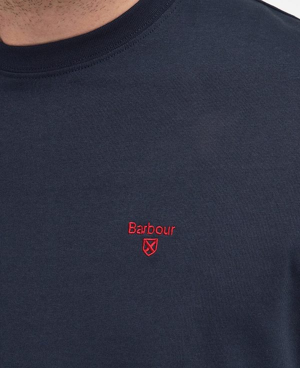 Barbour Sports Long-sleeved T-shirt Navy | BABO88253