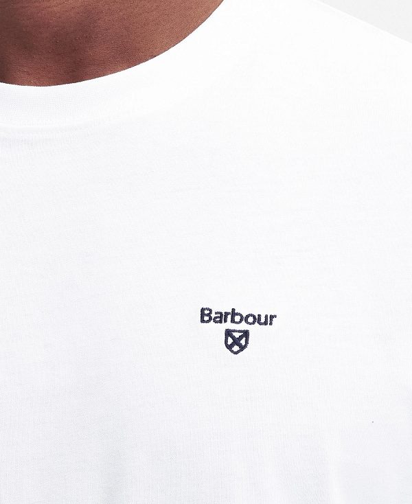 Barbour Sports Long-sleeved T-shirt White | BABO88395