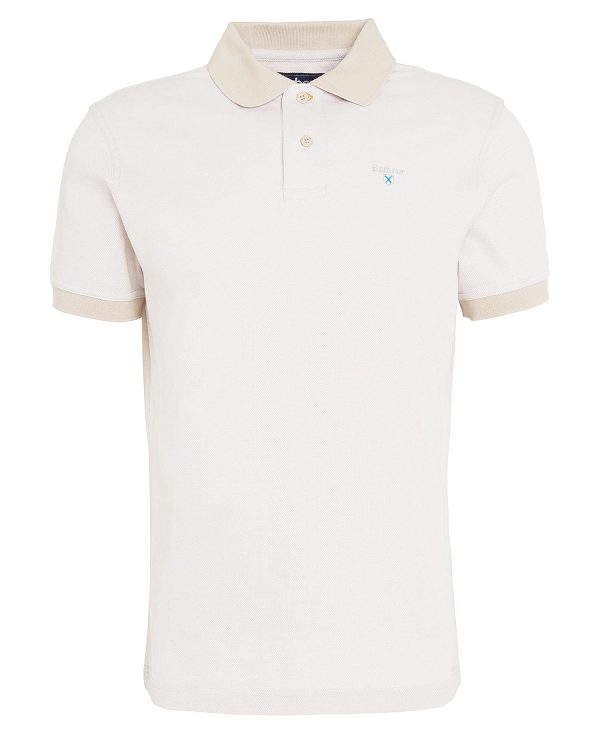 Barbour Sports Mix Polo Shirt White | BABO88080