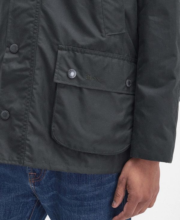 Barbour Sports Neck Ashby Waxed Jacket Sage | BABO87220