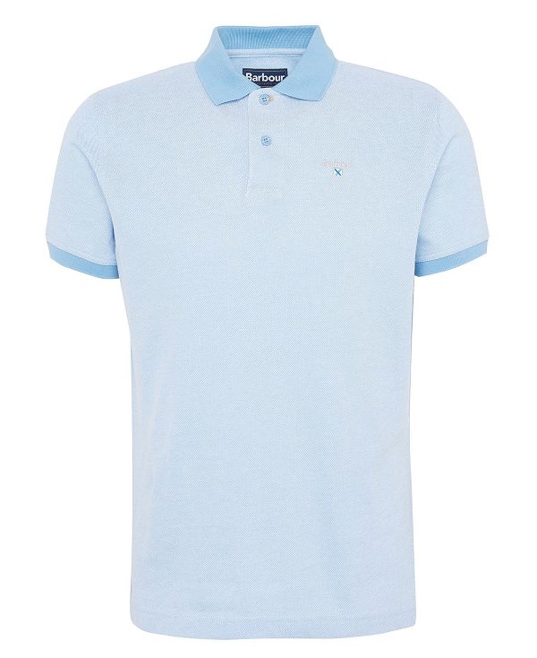 Barbour Sports Polo Mix Shirt Blue | BABO88044