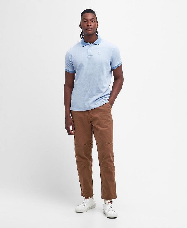 Barbour Sports Polo Mix Shirt Blue | BABO88044