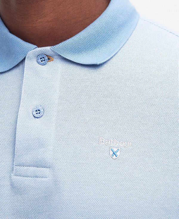 Barbour Sports Polo Mix Shirt Blue | BABO88044