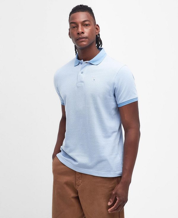 Barbour Sports Polo Mix Shirt Blue | BABO88044