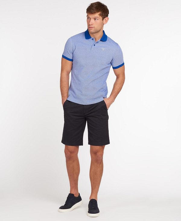 Barbour Sports Polo Mix Shirt Electric Blue | BABO88029