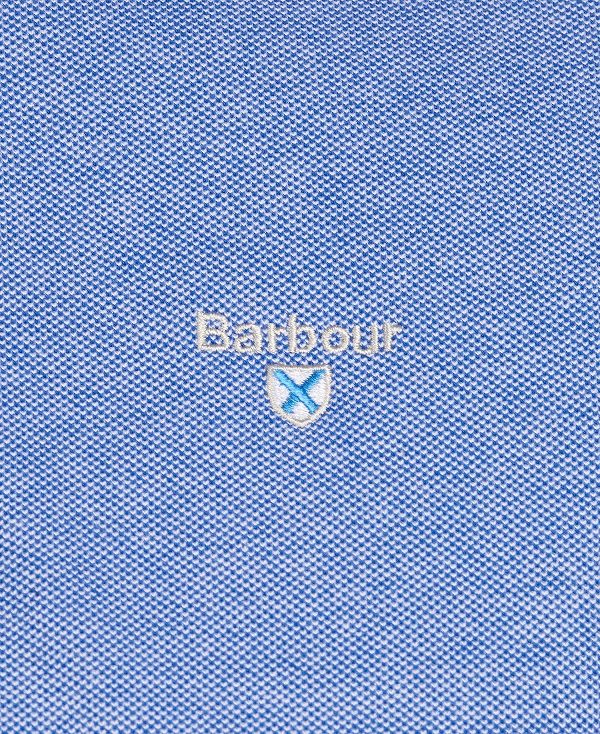 Barbour Sports Polo Mix Shirt Electric Blue | BABO88029