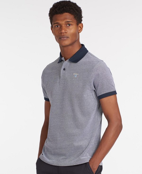 Barbour Sports Polo Mix Shirt Midnight | BABO88051