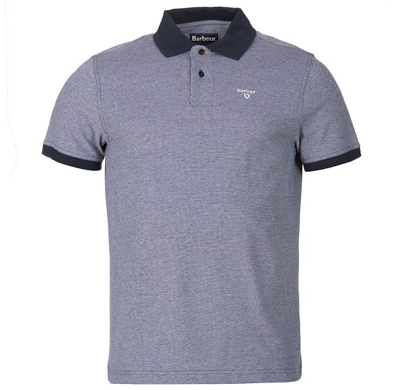 Barbour Sports Polo Mix Shirt Midnight | BABO88051